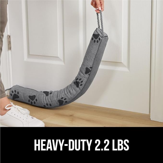 GORILLA GRIP Door Draft Stopper for Bottom of Doors, Weather Stripping Seal Blocks Hot Air, Noise, Bugs, Keeps Cold AC in, Sound Proofing Easy Install Gap Filler, Home Essentials, 38 Inch, Paws