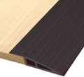 Vinyl Door Threshold Flooring Transition Strip Self Adhesive Carpet Edging Strip for Laminate Doorway Edge Threshold from 2/5" to 3/5" (Black Walnut Wood Grain, 10 Ft)