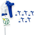 Heluva Green Spray Bottle Nozzle Replacement, Bottle Tops Only - Sprayer Nozzle Triggers for Heavy Duty, Commercial, Home Cleaning Solutions - Fits 8,16,24,32 oz Plastic & Glass Bottles, Blue 6 pack