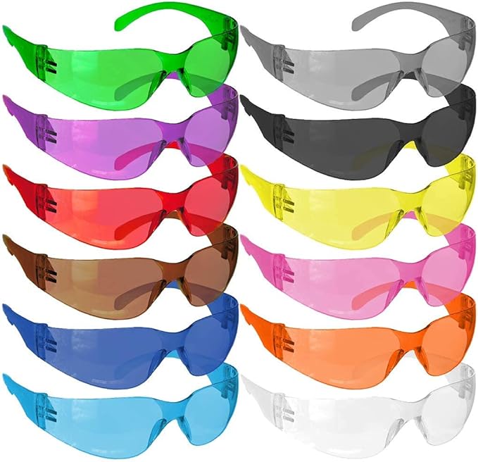 SAFE HANDLER Hyline Anti-Fog Color Safety Glasses Variety, Impact Resistant, Polycarbonate, Anti-Scratch