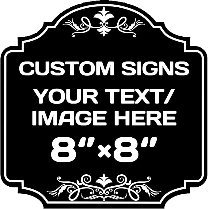 Personalized Aluminum Metal Signs - Weatherproof, Custom Text & Picture, Multiple Sizes, Hazard, Garden, Custom Door, Business Signs