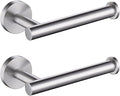 TASTOS Toilet Paper Holder SUS304 Stainless Steel Round Size Brushed Nickel 2 Pack