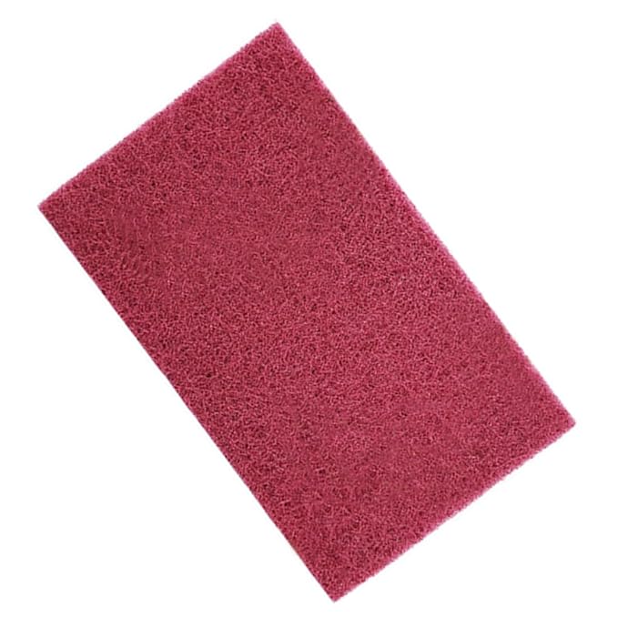 3M Scotch Brite 7447 Very Fine Grade General Purpose Sanding Hand Pads 6Pcs 200 x 125mm/8" x 5" Red