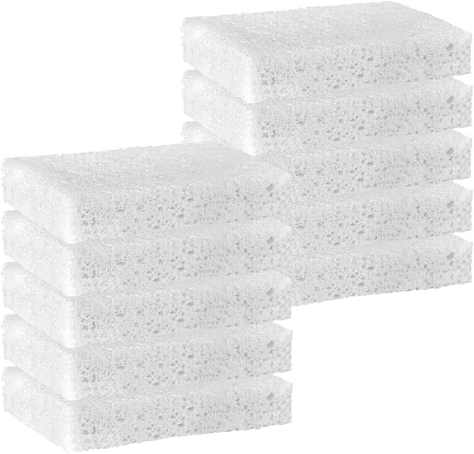 YoleShy White Sponges Kitchen 10 Pack Natural Compressed Cellulose Sponges for Dishes Non Scratch for Household Cookware Bathroom Cars Soft Super Absorbent Reusable
