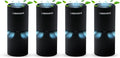Lab Charge Small Ionic Air Purifier for Home & Bedroom – Silent HEPA Filter – Covers 250 Sq Ft - Free Cleaner for Pets, Hair, Smoke, Dust, Odors & Dander – Compact & Black Design - Pack of 4