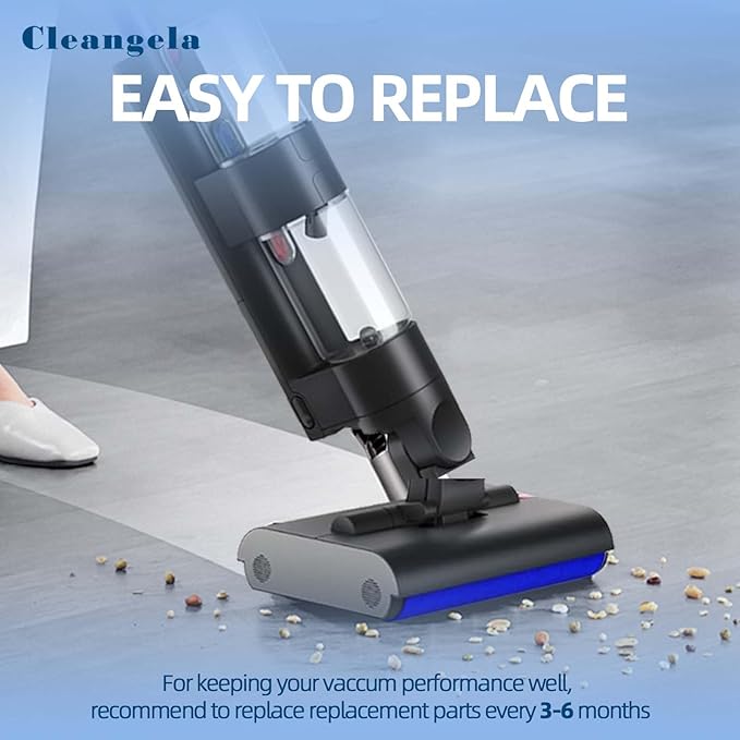 Wash G1 Roller Brush Replacement for Dyson Wash G1 Wet Cleaner Floor Scrubber Machine Vacuum Attachments Counter-Rotating Primary Rollers 2 Pack Highly Absorbent Microfiber Brush Rollers