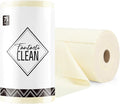 Fantasticlean Microfiber Cleaning Cloth Roll -75 Pack, Tear Away Microfiber Towels, 12" x 12", Reusable, Washable, Scratch Free, Ultra Absorbent Dishcloth for Home Supplies, Car, Pet, Kitchen (Beige)