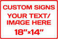 Custom Aluminum Weatherproof Metal Signs - Multiple Sizes, Personalized Text & Picture, Horizontal Traffic Regulation & Hazard Signs
