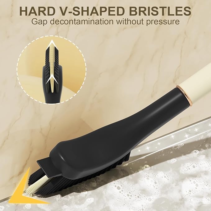Crevice Cleaning Brush, Hard Bristle Grout Brush Gap Cleaner Tool for Tight Groove Spaces, Kitchen, Bathroom, Sliding Shower Door, Faucets Corners, Tiles, Sink and Windows Track