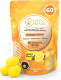60-Count Sink Garbage Disposal and Drain Cleaner Pods, Freshener & Deodorizer Lemon Scent Capsules