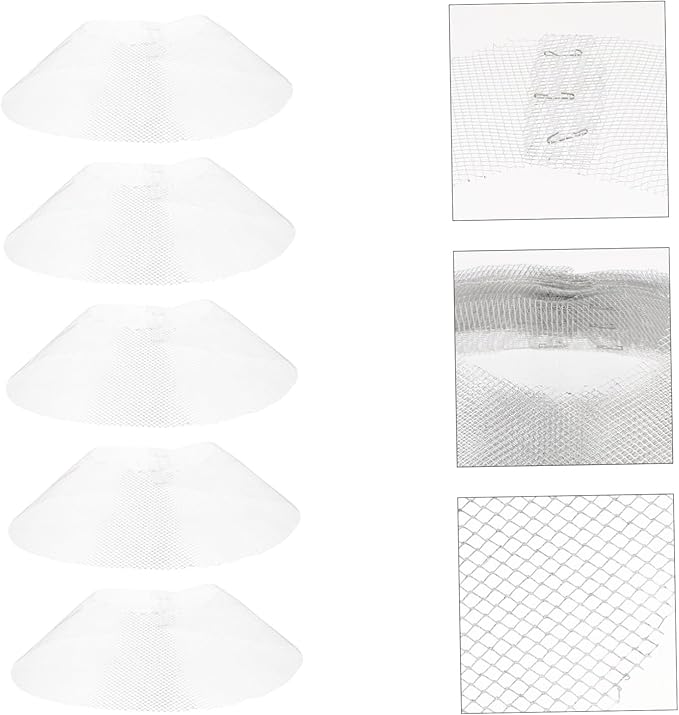 TEHAUX 10PCS Durable Range Hood Filters Bowl Shape Cooker Hood Accessories Kitchen Exhaust Fan Replacement Mesh Filter