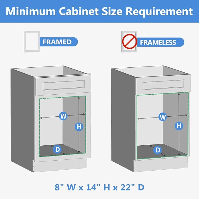 ROOMTEC 2 Tier Individual Pull Out Cabinet Organizer 7½"W x 21½"D, Slide Out Wood Shelves Organizers, Pull Out Drawers Organization and Storage for Kitchen Cabinet