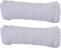 Travel Clotheslines Lightweight Strong Cords for Anchors Towing DIY Crafts Strings Secure Equiment Kit Ropes White 33ft Pack 2