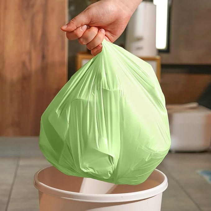 Compostable 8 Gallon Trash Bags Compost Small Garbage Bag Extra Thick 0.87 Mil for Kitchen Bathroom BPI Certified 30 Counts, Green