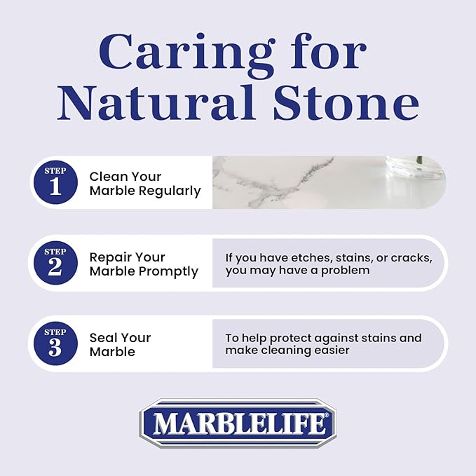 Marblelife Marble Gloss Conditioner, Used For Heavy Duty Countertop, Table, Bar, and Vanity Surfaces, Easy To Use Marble Conditioner Helps Rejuvenate and Revive Surfaces, 16oz
