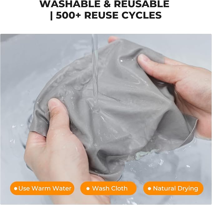 K&F CONCEPT 2 Pack Lens Cleaning Cloth | Microfiber Cleaning Cloth | Glasses Cleaning Cloths | Eyeglass Lens Cleaner | Eyeglasses, Camera Lens, VR/AR Headset, and Screen Cleaning | White & Grey