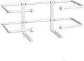 Glove Box Dispenser Wall Mount: White Holder Organizer for Disposable Glove & Tissue Box - Organizer on Wall in Lab, Kitchen, Bathroom, Garage