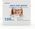 Anti Fog Wipes for Glasses (100-pack) | Pre-Moistened, Quick Dry & Scratch Free for Laptop Screens, Optical Lens, Goggles, Smart Phone Screens and Watch Screens (Extra Large)