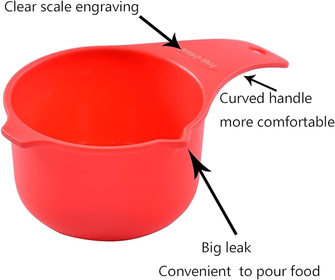 Measuring Cups Set of 7, Assorted Colors