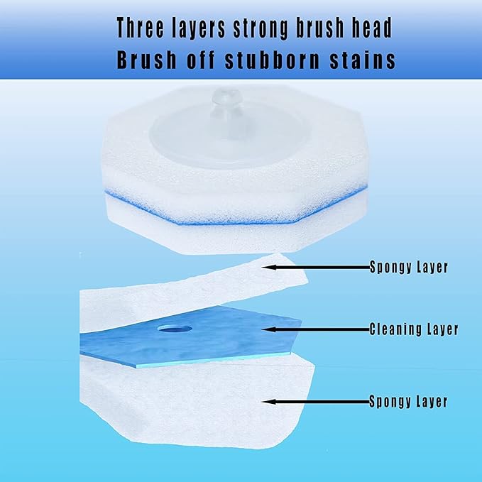 50PCS Toilet Brush Replacement Heads,Upgraded Disposable Brush Heads, Compatible with Clorox Wand Refills