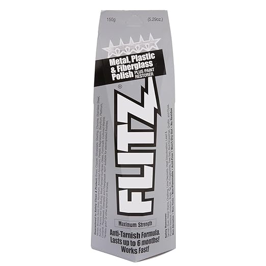 Flitz Multi-Purpose Metal Polish Paste - 5.29oz Tube of USA-Made Chrome Polish - Works on Stainless Steel, Aluminum, Plastic, Jewelry and Cars - Non-Abrasive Cleaner & Rust Remover (40 Pack)
