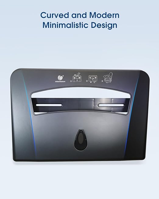 Toilet Seat Cover Dispenser, Wall Mounted Toilet Seat Cover Disposable Paper Holder, Half Fold for Commercial&Residential Use, CHUANGDIAN, Dark Grey