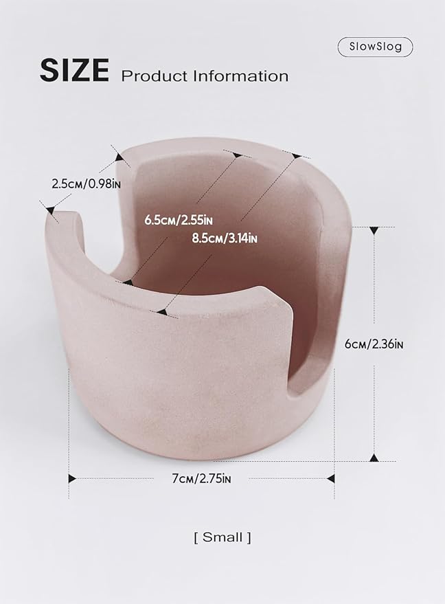 Diatomite Sponge Holder for Countertop Organizer, Quick Dry Stone Sponge Caddy, Diatomaceous Earth Sponge Holder, Absorbent Face Sponge Stand, Brown