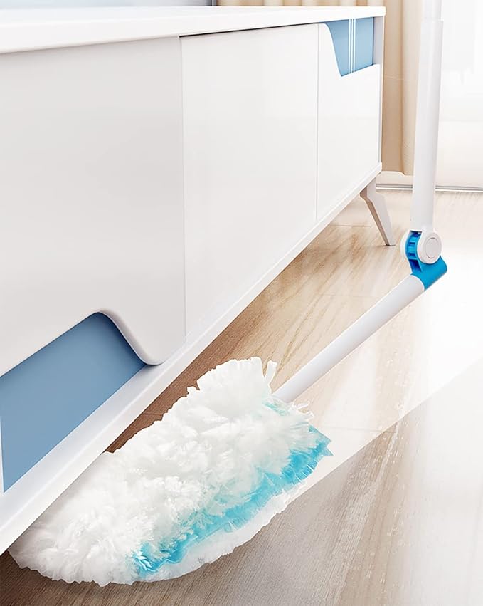 360 Degree Dusters Multi Surface Duster Refills Kit Extender Handle (1 Long Handle to + 1 Short Handle + 12 Duster Refills)