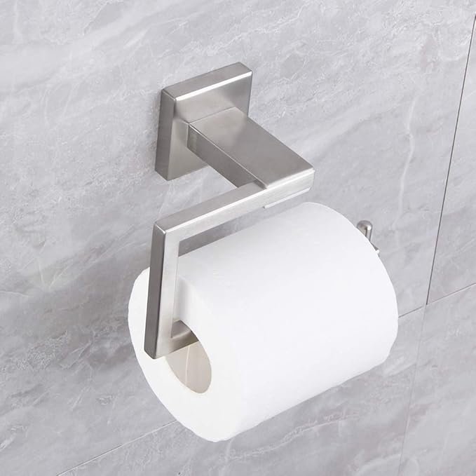 SUS304 Stainless Steel Bathroom Toilet Paper Holder Kitchen Washroom Tissue Roll Dispenser Wall Mounted Rustfree 5-inch TP Holder Brushed Finish