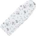 Seiritex Over The Door Ironing Board Cover 14 x 42 inch, Thick Padding and Heat Reflective with Hook and Loop Fasteners, 3 Layers Iron Board Cover (White)