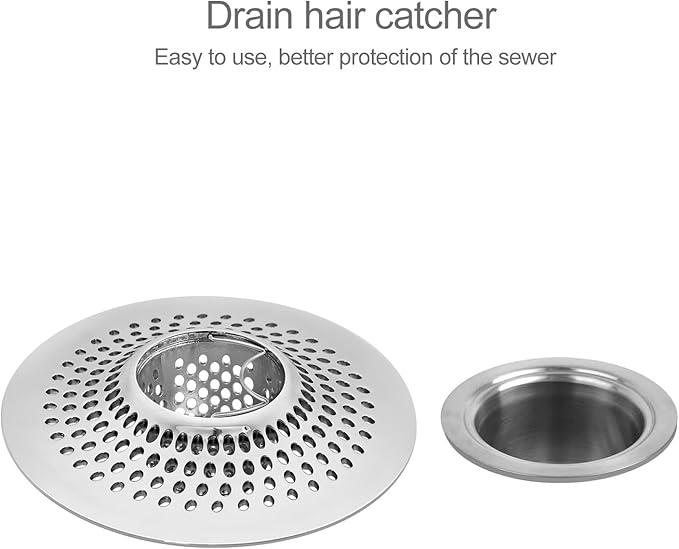 LEKEYE Shower Drain Hair Catcher | Bathtub Stopper/Strainer Stainless Steel Drain Protector