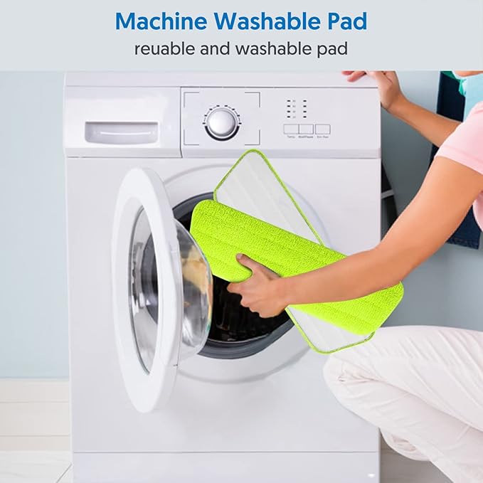 7 Count Reusable Microfiber Mop Pads for Swiffer PowerMop - MEXERRIS Microfiber Wet Pads Refills PowerMop Pads Machine Washable Hard Wood Floor Mop Pads Replacement for 13''-15'' Spray Wet Mops