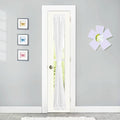 NICETOWN Faux Linen French Door Curtain for Window Sidlight Curtains 72 Inches Long Rod Pocket Kitchen DoorLight-Filtering Privacy Window Decor with Tieback, 12 inch Wide, 1 Panel, White