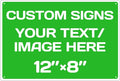 Repaly Personalized signs,Aluminum Weatherproof Metal Sign Multiple Sizes Custom Personalized Text And picture Here,hazard sign,garden sign,custom door sign,Customised business signs Green 12×8