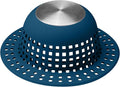 Shower Drain Hair Catcher, Bathtub Drain Cover Foldable Silicone Shower & Tub Protector for Pop-Up & Regular Drains