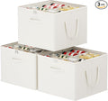 Lifewit Shoe Storage Organizer for Closet Fits 12-16 Pairs, Fabric Large Shoe Box Storage Container with Clear Cover, Foldable Bins Fit for Boots Heels Sneakers 17"(L) x 17"(W) x 12.5"(H) 3 Pack White