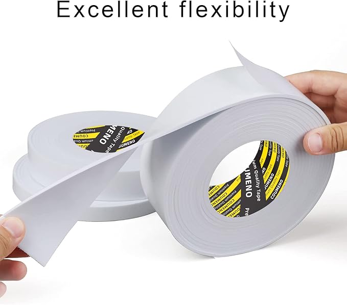 EVA Single-Sided Adhesive White Foam Tape 2inX16.4FT Single-Sided Sealing Strip Foam Pad Sponge Tape Window Weatherproof, Self-Adhesive Insulation Sealing Tape