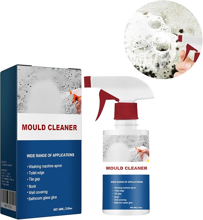 Mould Cleaner Spray Powerful Foam Cleaning Spray | Multi-Surface Fast-Acting Stain Remover for Kitchen, Bathroom, Wall and Tile Cleaning, No Scrubbing Required (1, 2.04oz)