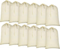 12 Pieces 28" x 36" Canvas Laundry Bags Bulk Large Cotton Laundry with Drawstring Heavy Duty Hamper Liner Washable Dirty Clothes Santa Bag for Travel Household