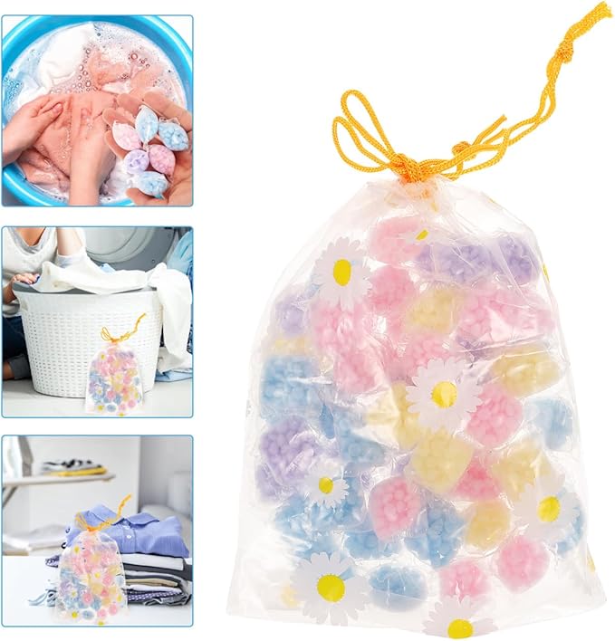Artibetter Laundry Scent Booster Beads 50pcs In-Wash Fragrance Booster Laundry Freshener Beads Fabric Softener for Washer (Mixed Color)