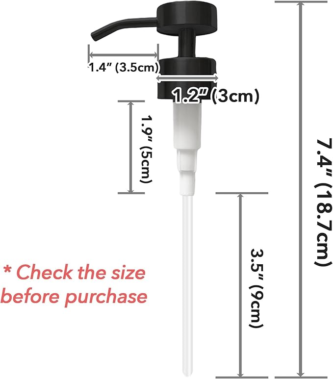 Stainless Steel Soap Dispenser Pump Head Replacement 2 Pack, 28/400 Threads Standard Size, for Bathroom and Kitchen (Matte Black)