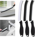3Pcs Hard Bristle Crevice Cleaning Brush, Scrub Brush, Kitchen Sink Cleaning Brush, Grout Brush, Corner Brush Cleaning Tools for Toilet, Bathroom, Gap, Home, Household, Window (3, Black)