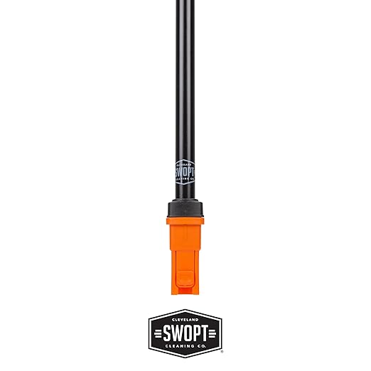 SWOPT Standard 48” Steel Handle – Ergonomic Design Eliminates Loose Handles — Interchangeable with All SWOPT Cleaning Products for More Efficient Cleaning and Storage