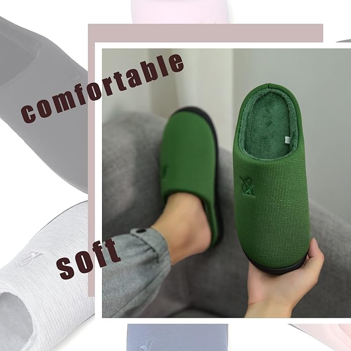 Memory Foam Slippers for Women's and Men's Casual House Shoes