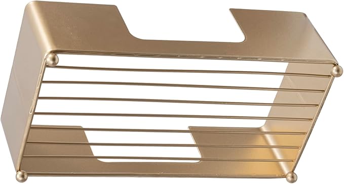 MyGift Paper Towel Holder Modern Gold-Tone Metal Tabletop Folded Paper Hand Towel Holder for Guest Bathroom, Commercial Countertop Tissue Paper Dispenser Tray for Trfold, C-Fold, Z-Fold