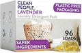 The Clean People Laundry Detergent Pods - Hypoallergenic Laundry Pods - Ultra Concentrated, Recyclable Packaging, Stain Fighting - Lavender, 96 Pack
