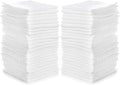 SIMPLI-MAGIC Cotton Washcloths White, 40 Pack, Size: 12”x12”