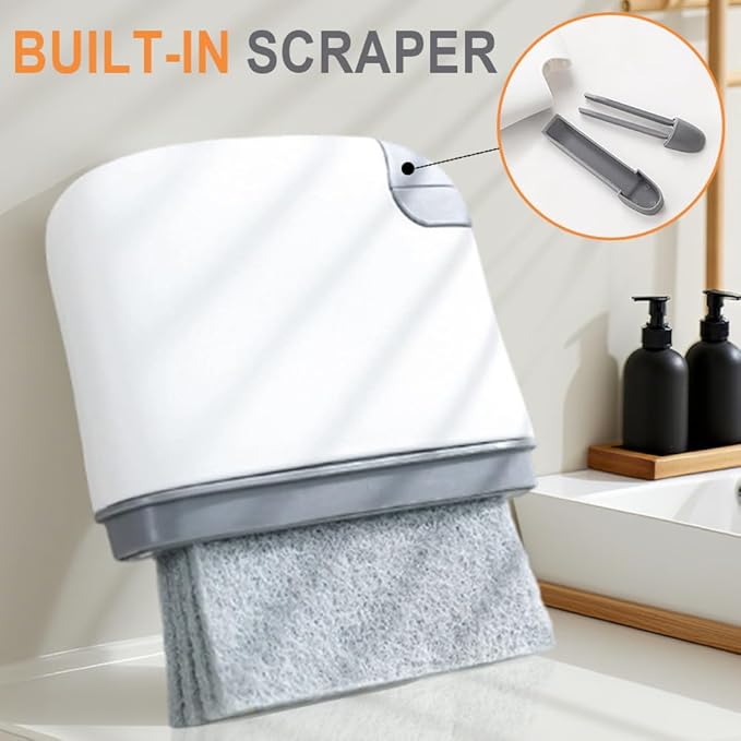 2 in 1 Groove Cleaning Brush, Upgraded Crevice Cleaning Brush & Magic Window Track Cleaner for Sliding Door Tracks, Window Sills, Tile Lines, Car Vents, Kitchen and Bathroom Tight Spaces (3PC)
