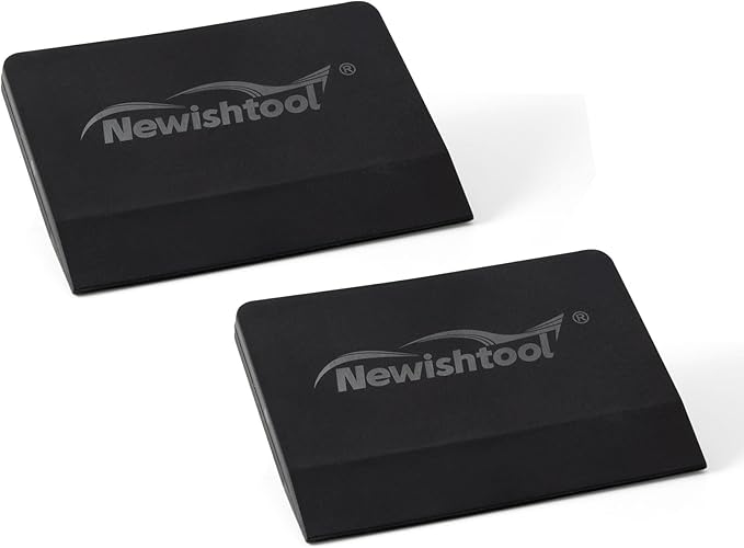 NEWISHTOOL Soft Silicone Squeegee, 2 PCS Small PPF Squeegee for Vinyl, Window Tint V-Blade Scraper for Film Application, Car Paint Protective Film Installation & Water Removal