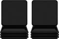 Ezprotekt 8 Pack Reusable Large Furniture Movers Sliders for Carpet, 5" Square Furniture Moving Pads, Carpet Sliders for Heavy Duty Sofa Bed Couch Fridge, Move Items Easily and Quickly (Black)